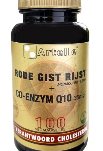 Artelle Rode gist rijst 100mg Q10 30mg (100 Vegetarische capsules)