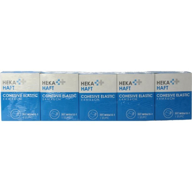 Hekahaft Cohesive windsel 4m x 6 cm (5 Stuks)