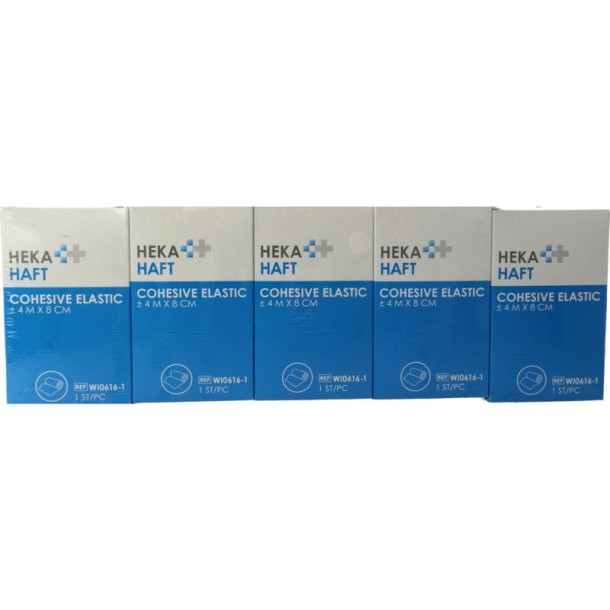 Hekahaft Cohesive windsel 4m x 8cm (5 Stuks)