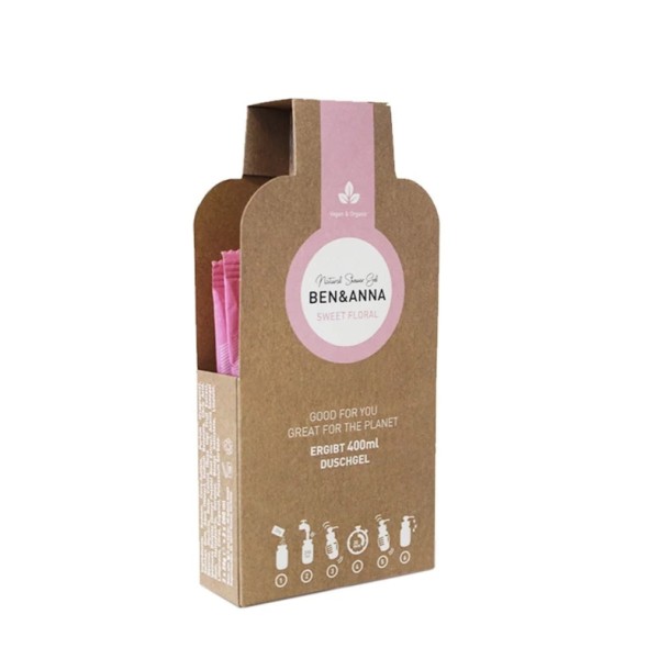 Ben & Anna Showergel flakes sweet floral (2 Stuks)
