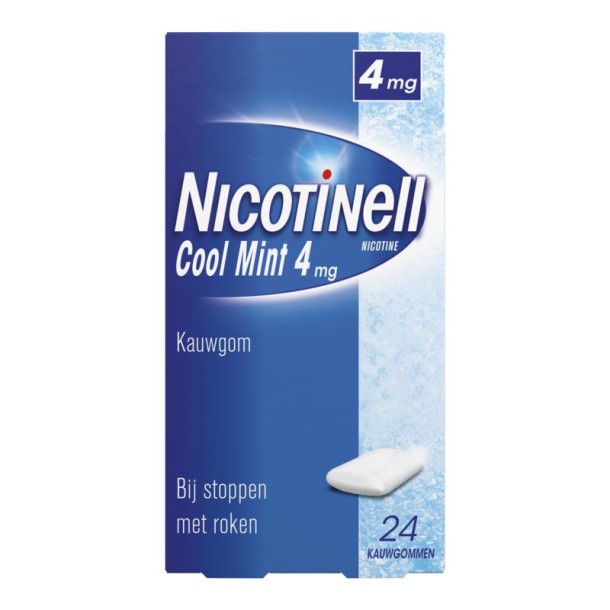 Nicotinell Kauwgom cool mint 4mg (24 Stuks)