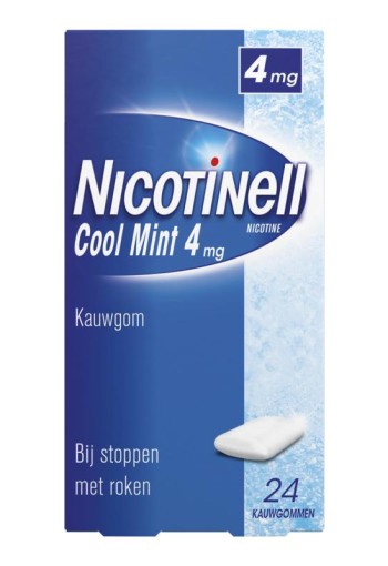 Nicotinell Kauwgom cool mint 4mg (24 Stuks)