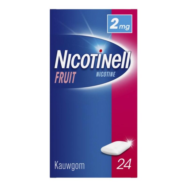 Nicotinell Kauwgom fruit 2mg (24 Stuks)