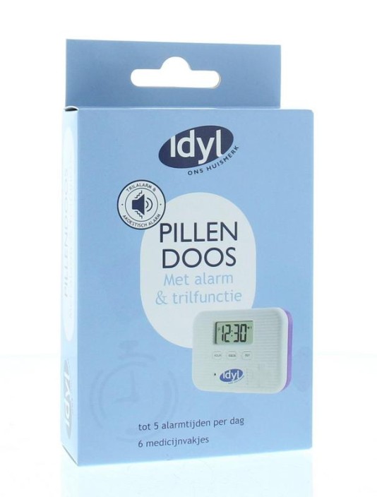 Idyl Pillendoos met alarm en trilfunctie 6-vaks (1 Stuks)