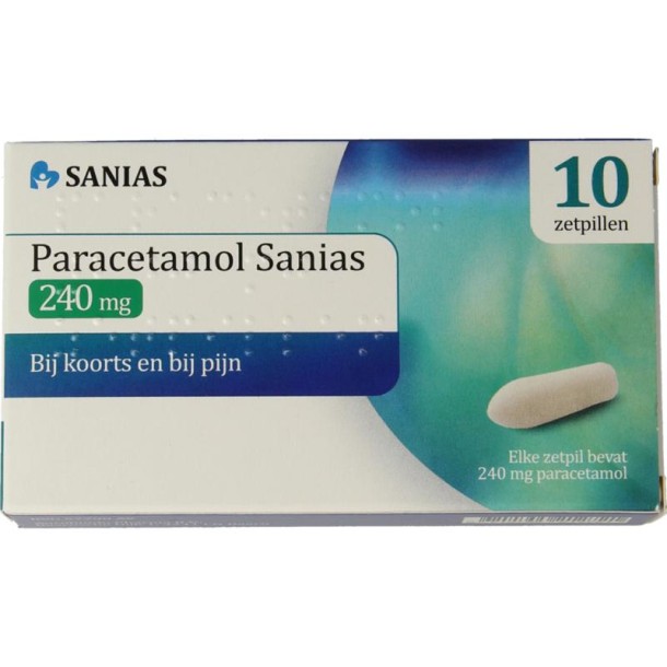 Sanias Paracetamol 240mg (10 Zetpillen)