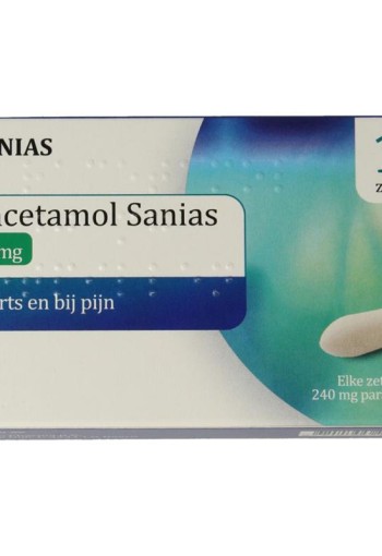 Sanias Paracetamol 240mg (10 Zetpillen)