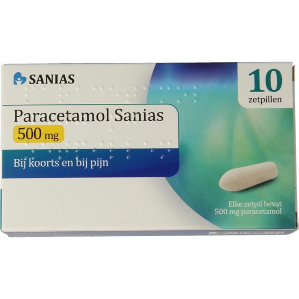 Sanias Paracetamol 500mg (10 Zetpillen)