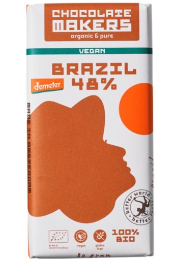 Chocolatemakers Brazil 48% vegan demeter bio (80 Gram)