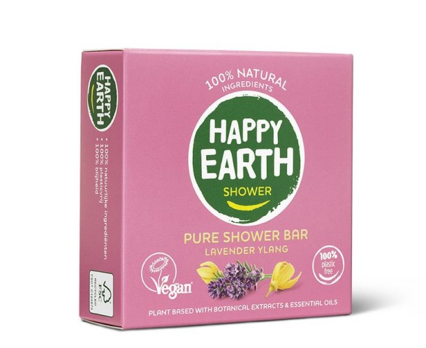 Happy Earth Showerbar lavender ylang (90 Gram)