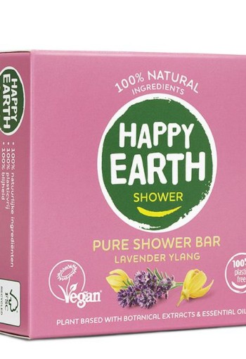 Happy Earth Showerbar lavender ylang (90 Gram)