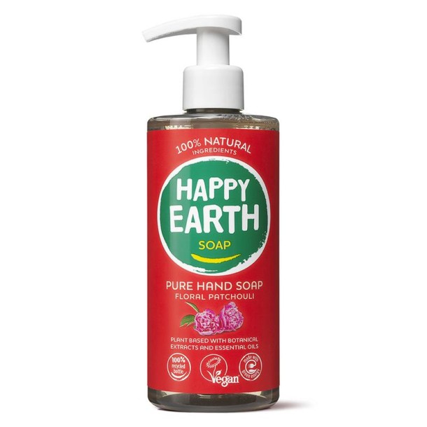Happy Earth Handzeep floral patchouli (300 Milliliter)