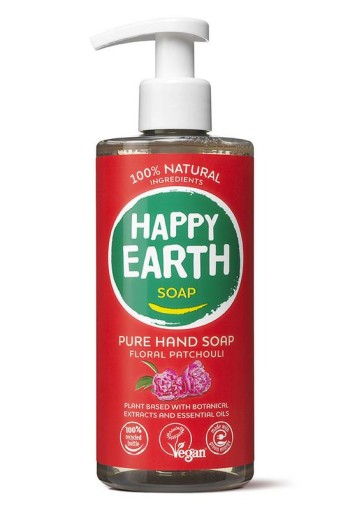 Happy Earth Handzeep floral patchouli (300 Milliliter)