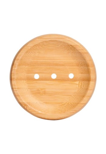 Blokzeep Bamboe zeephouder rond groot (1 Stuks)