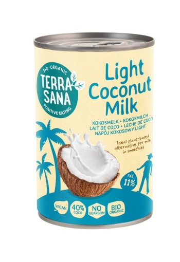 Terrasana Kokosmelk light 11% vet bio (400 Milliliter)