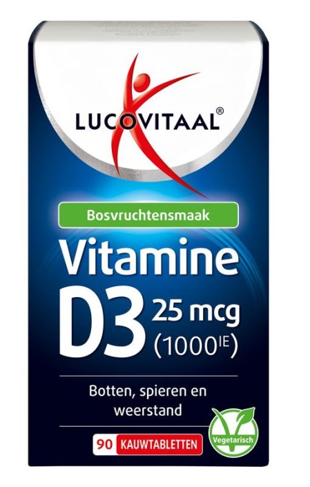 Lucovitaal Vitamine D3 25mcg (90 Kauwtabletten)