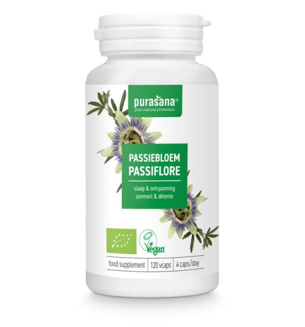 Purasana Passiebloem vegan bio (120 Vegetarische capsules)
