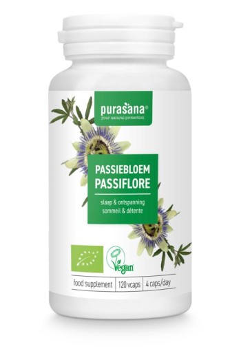 Purasana Passiebloem vegan bio (120 Vegetarische capsules)