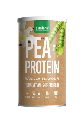 Purasana Protein pea 74% vanille vegan (400 Gram)