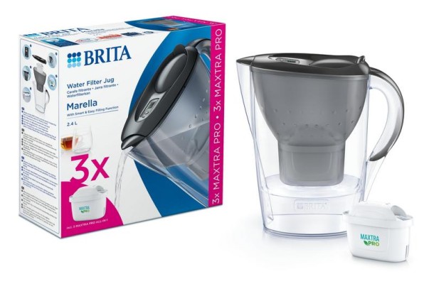 Brita Marella cool graphite + 3 maxtra pro all-in-1 (1 Set)