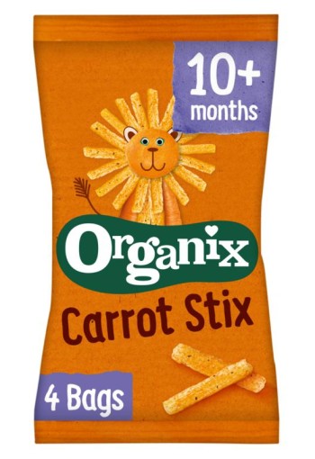 Organix Goodies Mais knabbels met wortel 10+M bio (60 Gram)