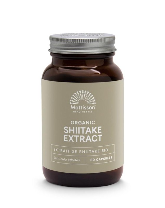 Mattisson Shiitake extract 400mg bio (60 Vegetarische capsules)