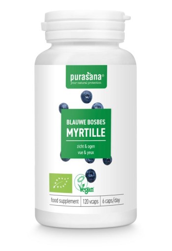 Purasana Blauwe bosbes vegan bio (120 Vegetarische capsules)