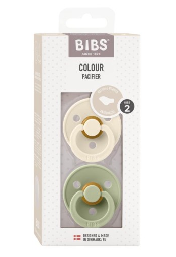 Bibs Fopspeen anatomical maat 2 ivory/sage (2 Stuks)