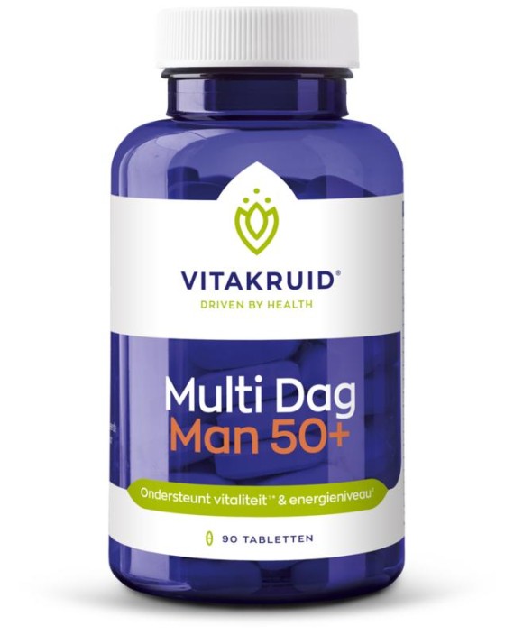 Vitakruid Multi Dag Man 50+ 100% Vegan (90 Tabletten)