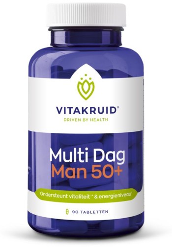 Vitakruid Multi Dag Man 50+ 100% Vegan (90 Tabletten)