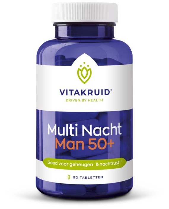 Vitakruid Multi Nacht Man 50+ 100% Vegan (90 Tabletten)