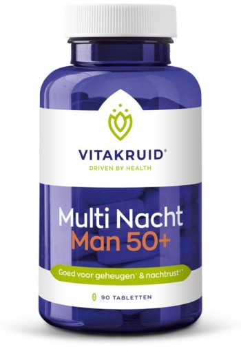 Vitakruid Multi Nacht Man 50+ 100% Vegan (90 Tabletten)