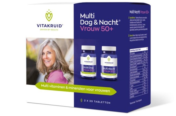 Vitakruid Multi dag & nacht vrouw 50+ 2 x 30 tabletten (60 Tabletten)