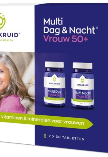 Vitakruid Multi dag & nacht vrouw 50+ 2 x 30 tabletten (60 Tabletten)