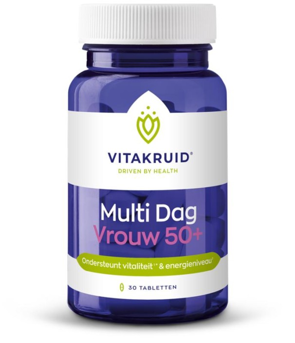 Vitakruid Multi Dag Vrouw 50+ 100% Vegan (30 Tabletten)