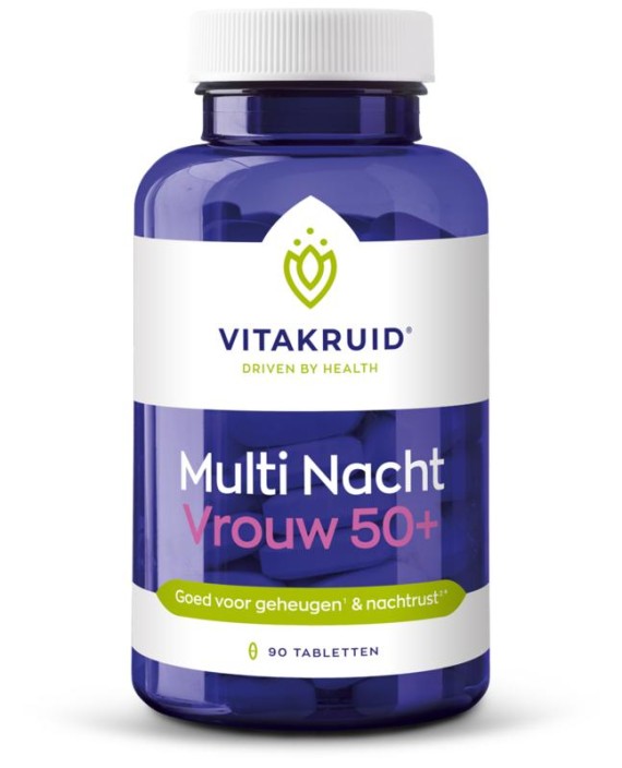 Vitakruid Multi Nacht Vrouw 50+ 100% Vegan (90 Tabletten)