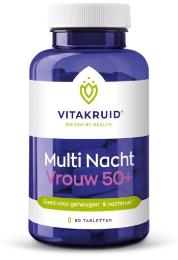 Vitakruid Multi Nacht Vrouw 50+ 100% Vegan (90 Tabletten)