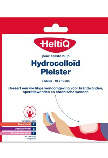 Heltiq Hydrocolloid pleisters 10 x 10cm (5 Stuks)