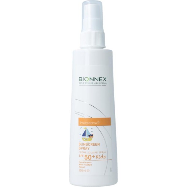 Bionnex Preventiva sunscreen cream spray kids SPF50+ (200 Milliliter)
