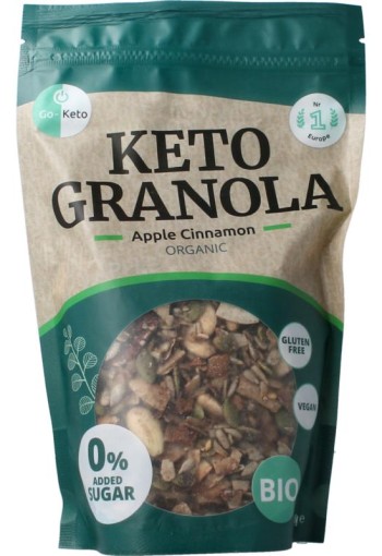 Go-Keto Granola appel kaneel bio keto koolhydraatarm gluvr (290 Gram)
