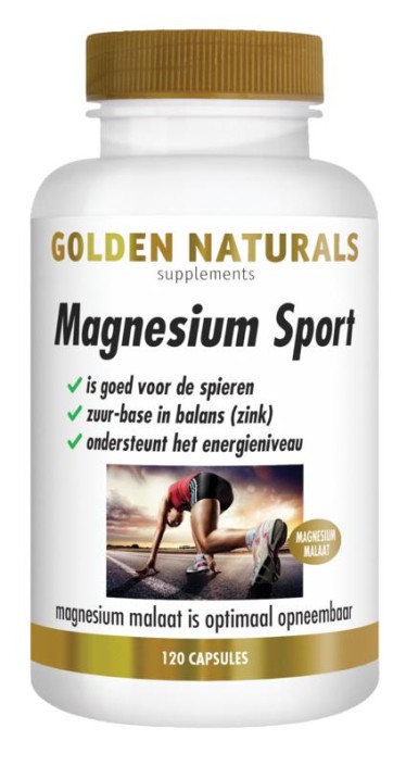 Golden Naturals Magnesium sport (120 Vegetarische capsules)