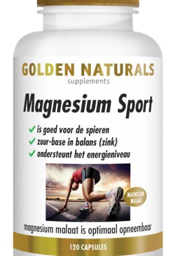 Golden Naturals Magnesium sport (120 Vegetarische capsules)