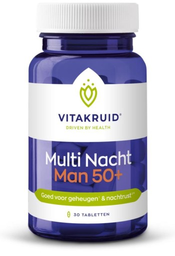 Vitakruid Multi Nacht Man 50+ 100% Vegan (30 Tabletten)