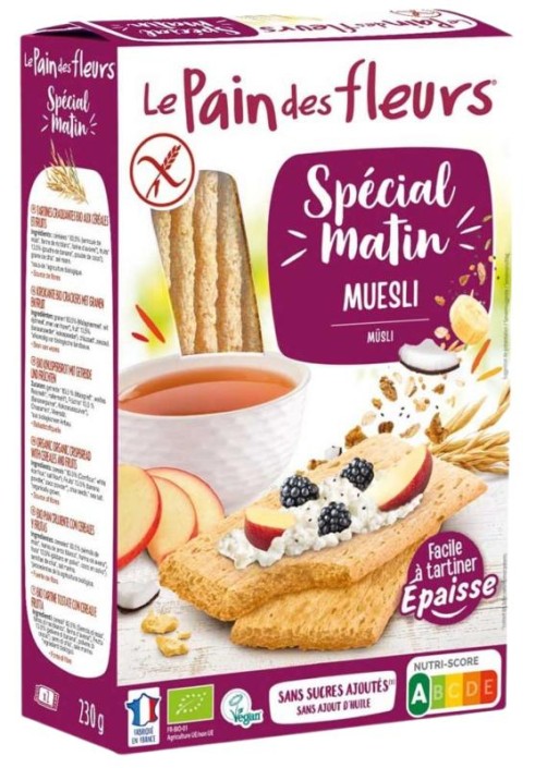 Pain Des Fleurs Special matin muesli ontbijtcrackers bio (230 Gram)