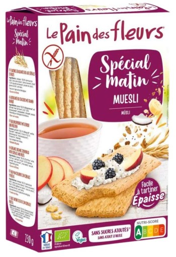 Pain Des Fleurs Special matin muesli ontbijtcrackers bio (230 Gram)