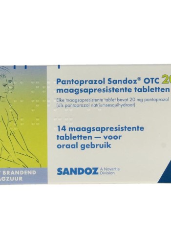 Sandoz Pantoprazol 20mg (14 Stuks)