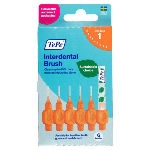 Tepe Interdentale ragers original oranje 0,45mm maat 1.   6 Stuks