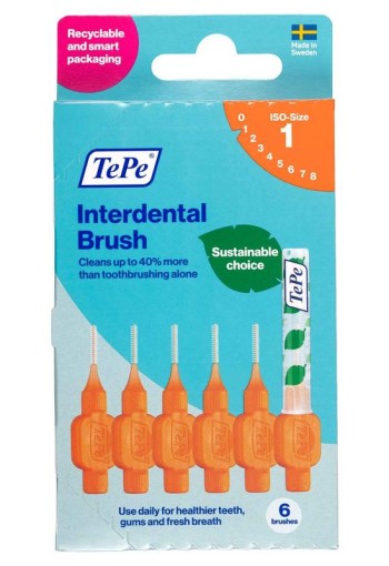 Tepe Interdentale ragers original oranje 0,45mm maat 1.   6 Stuks