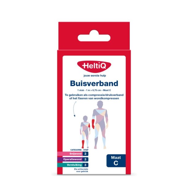 Heltiq Buisverband 1m x 6.75cm maat C (1 Stuks)