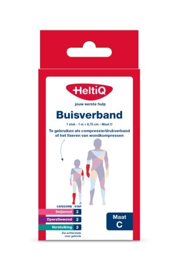 Heltiq Buisverband 1m x 6.75cm maat C (1 Stuks)