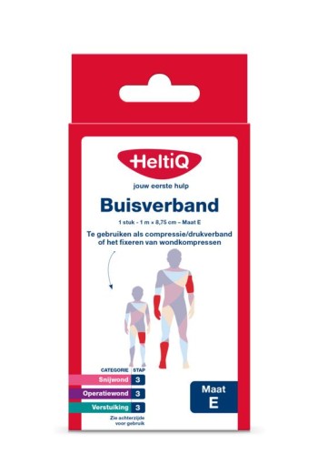 Heltiq Buisverband 1m x 8.75cm maat E (1 Stuks)